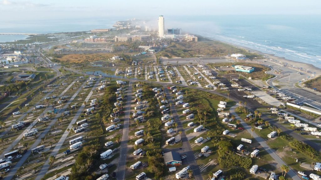 Aerial view of the Gulf Coast